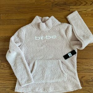 NWT Bebe Pink Fleece Turtleneck Sweater